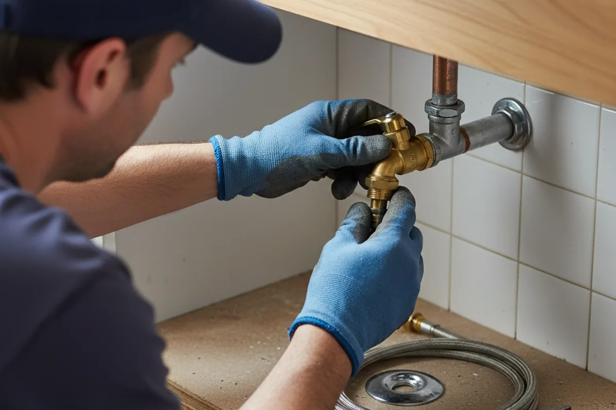 Shutoff valve and fitting work during Emergency Plumbing in East Quogue
